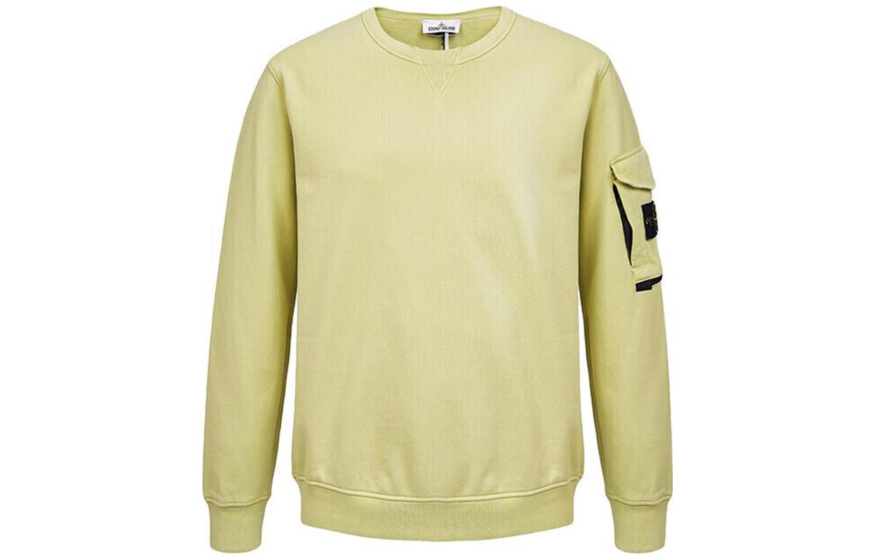 Stone Island SS22 Logo Crewneck Long Sleeve Sweatshirt Men’s Light Green 761561151-V0052