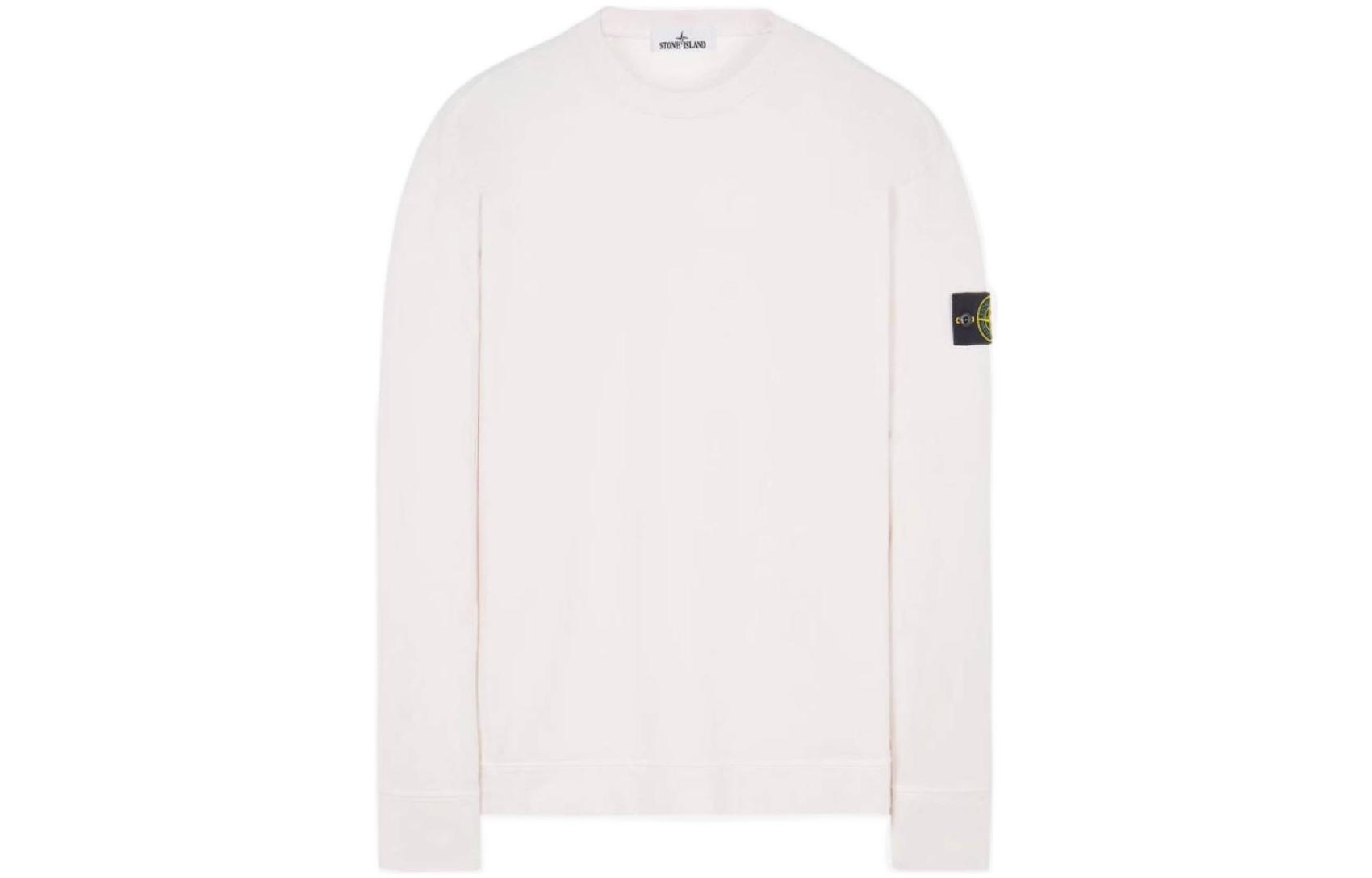 Stone Island SS22 Logo Oversized Long Sleeve Sweatshirt Rose Pink 761563750-V0080
