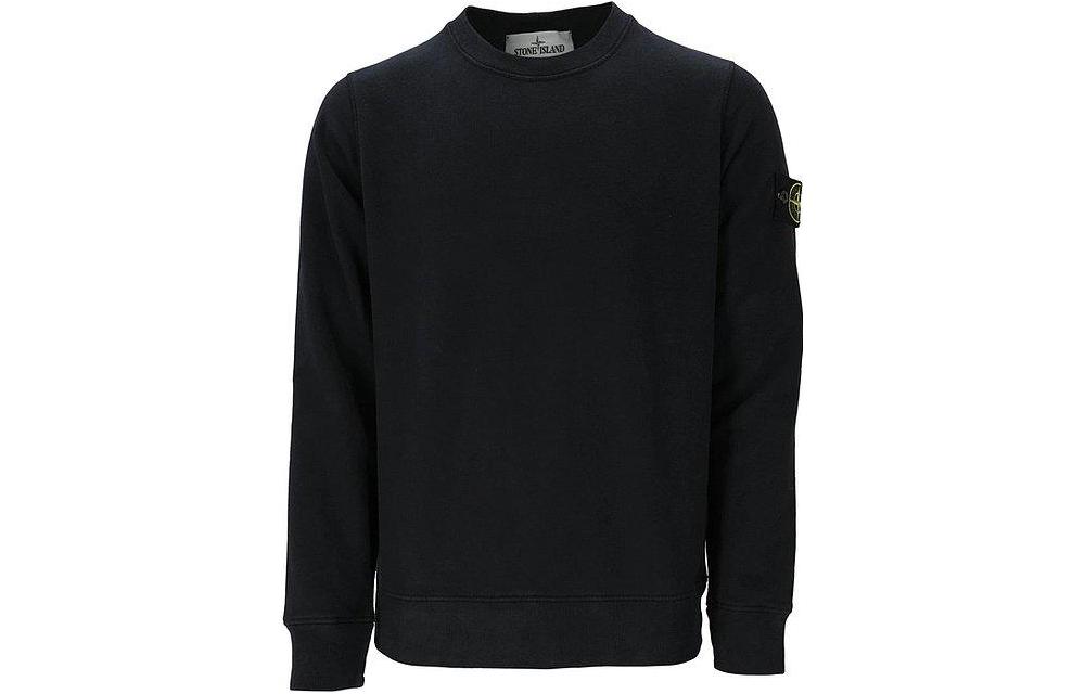 STONE ISLAND SS22 Logo Patch  Long Sleeve Sweatshirt Navy Blue MO751563547-V0020