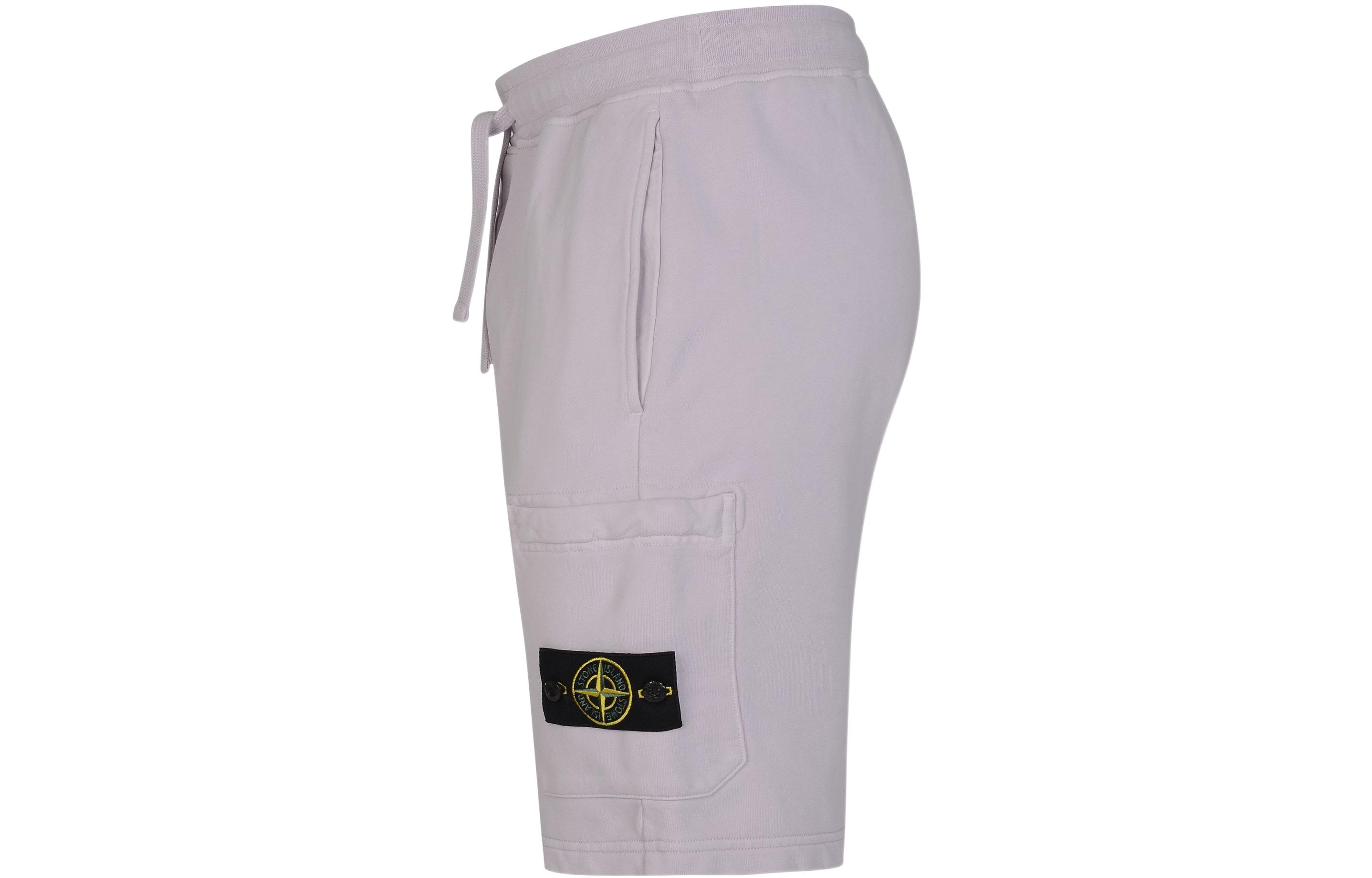 Shop STONE ISLAND SS22 標誌紫色運動短褲 761564651-V0086