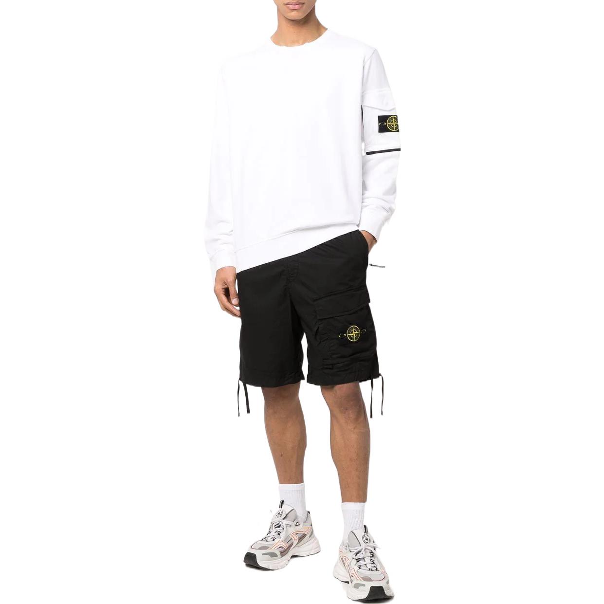 STONE ISLAND SS22 Logo Patch Bermuda Shorts Men’s Black Casual Wear. 7615L0703-V0029 圖 3