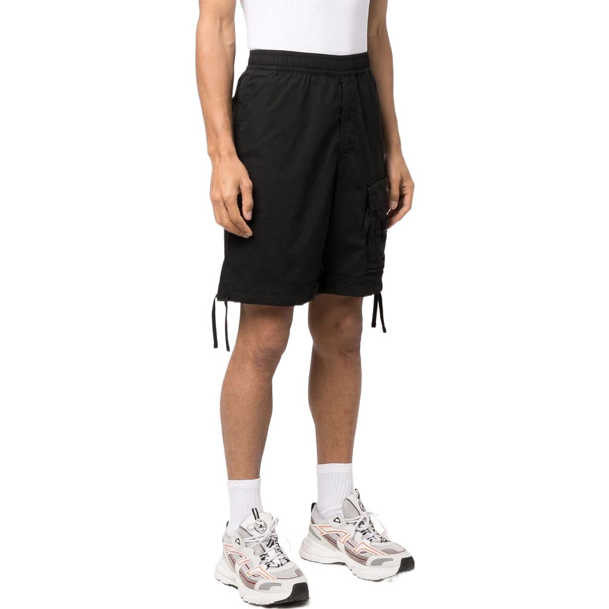 STONE ISLAND SS22 Logo Patch Bermuda Shorts Men’s Black Casual Wear. 7615L0703-V0029 圖 4