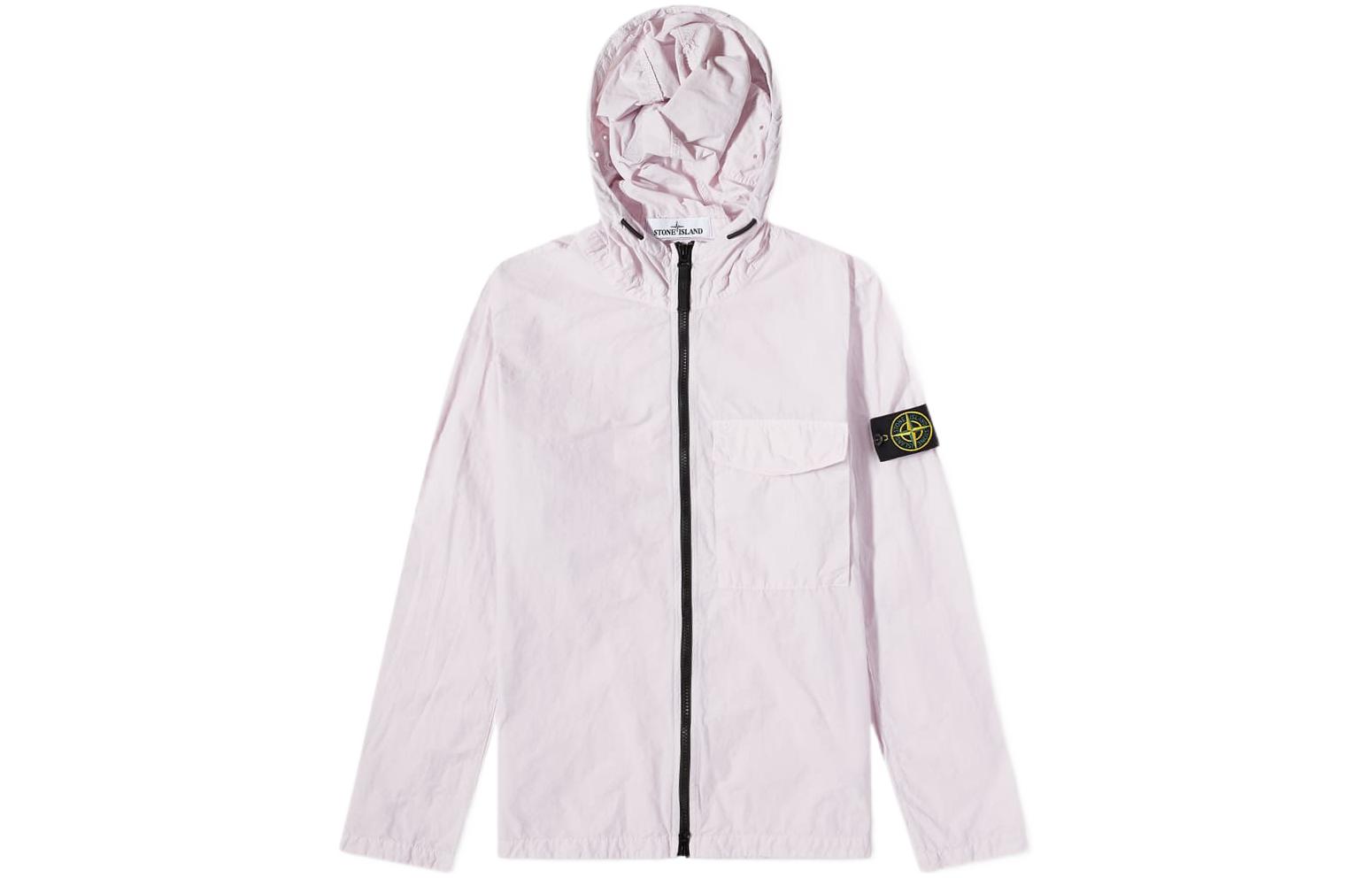 Stone Island SS22 Logo Patch Hooded Jacket Men’s Light Pink 761512402-V0086
