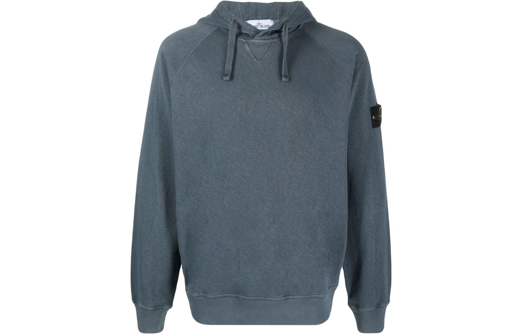 Stone Island SS22 Logo Patch Hoodie - Slate Gray 761562160-V0124
