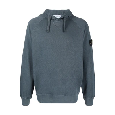 Stone Island SS22 Logo Patch Hoodie - Slate Gray 761562160-V0124