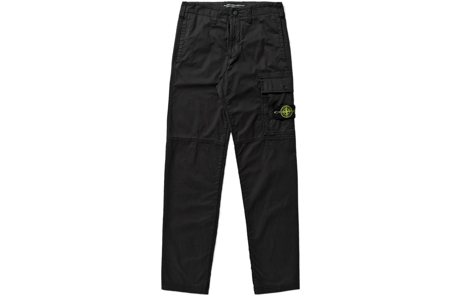 Order STONE ISLAND SS22 Seluar Kasual Logo Utiliti Hitam. 761532419-V0029