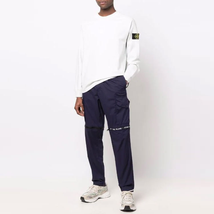 STONE ISLAND SS22 Logo Print Zip Track Pants Blue  Casual Pants 7615325E4-V0027 圖 3