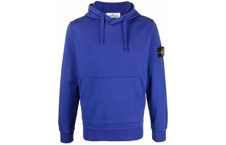 Stone Island SS22 Logo Solid Color Hoodie Men’s Blue Purple 761564151-V0022