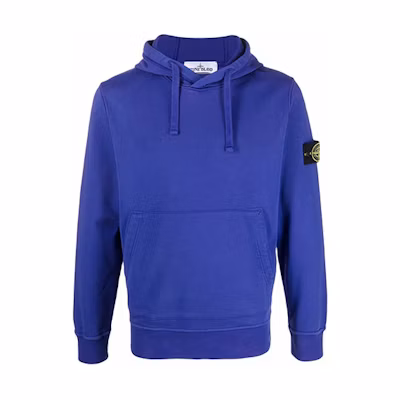 Stone Island SS22 Logo Solid Color Hoodie Men’s Blue Purple 761564151-V0022