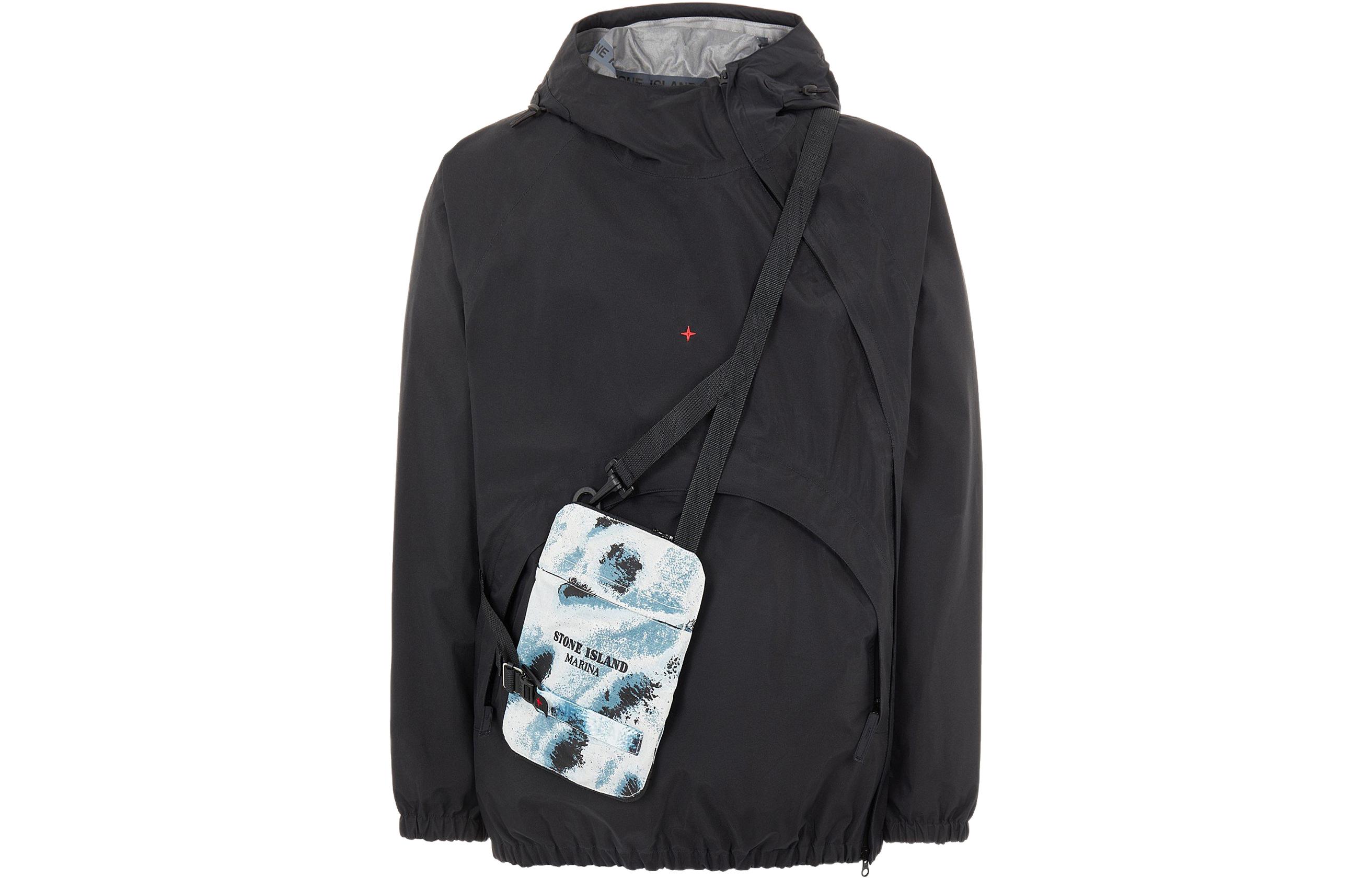 Stone Island SS22 Marina Black Pullover Hoodie Jacket 7615420X1-V0029