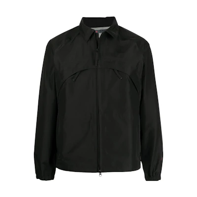 Stone Island SS22 Marina Black Zip-Up Collar Jacket Long Sleeve Outerwear 7615430X1-V0029