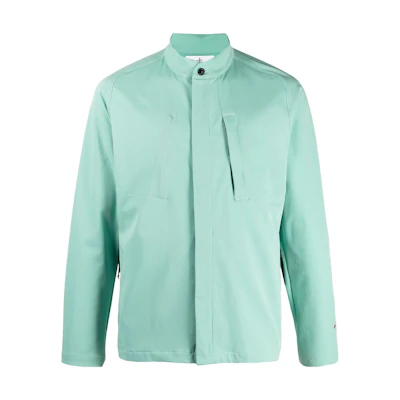 Stone Island SS22 Marina Mint Green Letter Print Jacket for Men 7415121X4-V0044