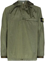 Stone Island SS22 Metallic Nylon Compass Hooded Jacket Military Green 761541720-V0058 Stone Island SS22 Metallic Nylon Compass Hooded Jacket Military Green 761541720-V0058