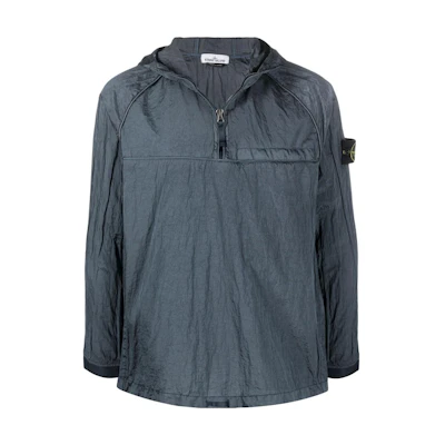 Stone Island SS22 Metallic Nylon Lightweight Packable Jacket Deep Gray 761541720-V0024