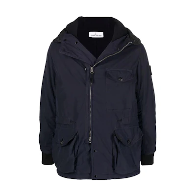 Stone Island SS22 Multi-Pocket Hooded Jacket - Dark Blue 751541131-V0026