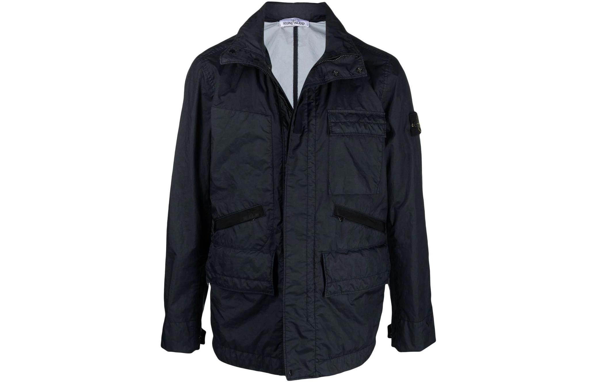STONE ISLAND SS22 Navy Blue  Solid Pocket Military Jacket 761540123-V0020 圖 2