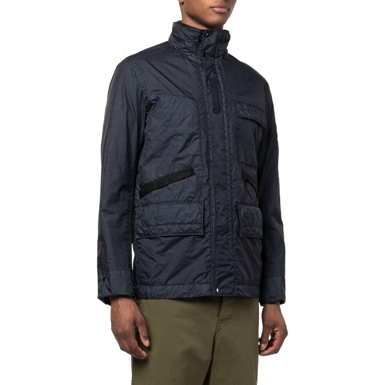 STONE ISLAND SS22 Navy Blue  Solid Pocket Military Jacket 761540123-V0020 圖 4