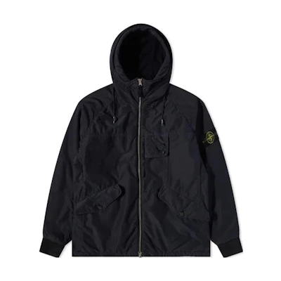 Stone Island SS22 Navy Blue Patch Logo Hooded Jacket Long Sleeve 771541131-V0020