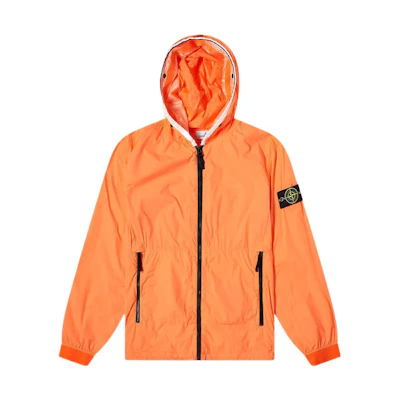 Stone Island SS22 Nylon Hooded Jacket Orange 761541131-V0032