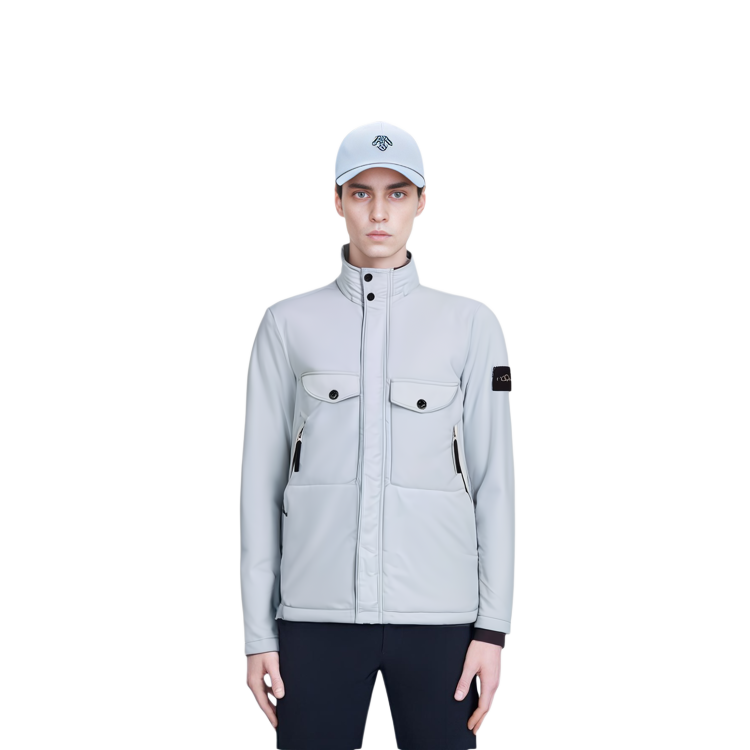 Stone Island SS22 Pearl Grey Zip-Up Jacket with Stand Collar 771542546-V0061 圖 5