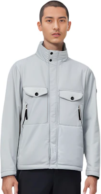 Chaqueta Stone Island SS22 Gris Perla con Cremallera y Cuello Alto. 771542546-V0061 Details for Chaqueta Stone Island SS22 Gris Perla con Cremallera y Cuello Alto. 771542546-V0061