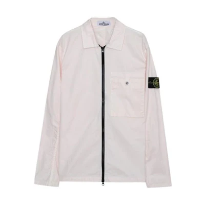 Stone Island SS22 Pink Collared Pocket Long Sleeve Jacket 761512619-V0080