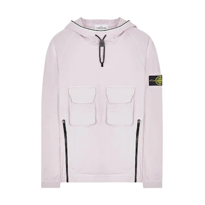 STONE ISLAND SS22 Pink Logo Embroidered Pullover Hoodie Men. 761544019-V0086