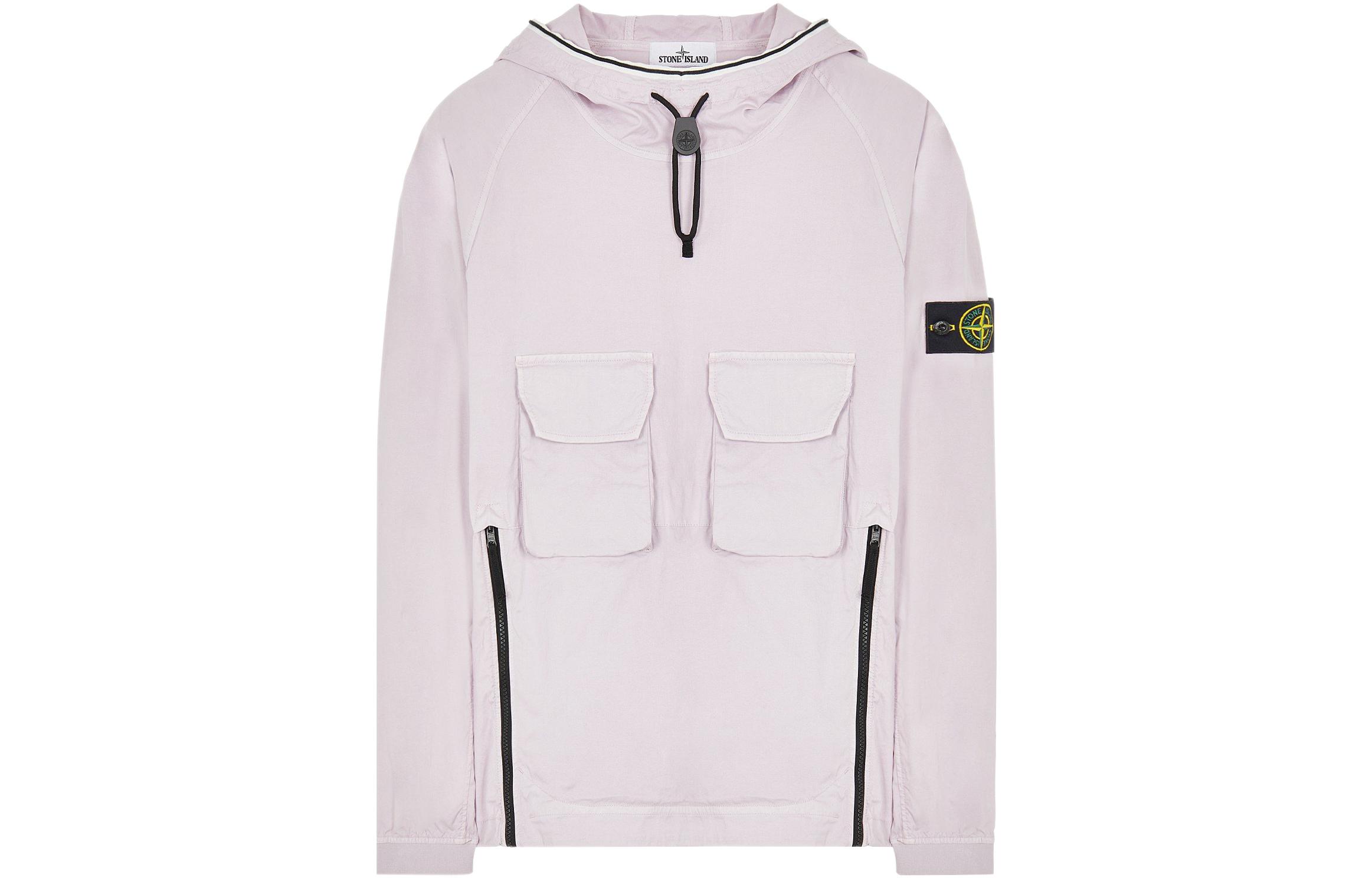STONE ISLAND SS22 Pink Logo Embroidered Pullover Hoodie Men. 761544019-V0086 圖 2