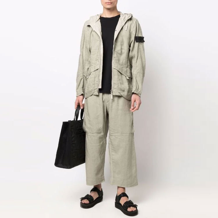 STONE ISLAND SS22 Shadow Project  Ankle-Cut Casual Pants Taupe Brown. 761930415-V0095 圖 3