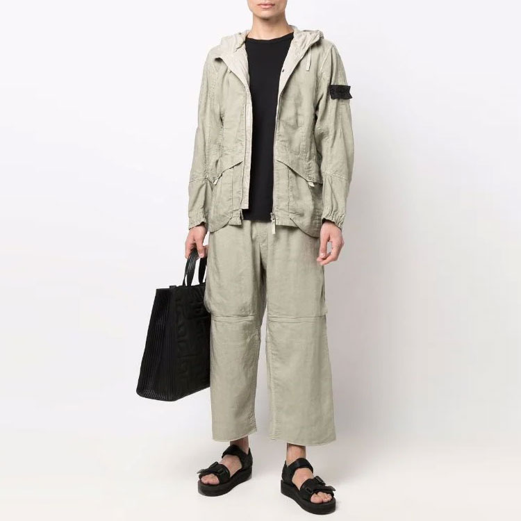 STONE ISLAND SS22 Shadow Project  Ankle-Cut Casual Pants Taupe Brown. 761930415-V0095 圖 4
