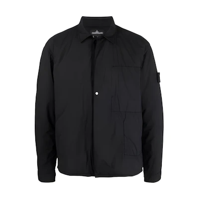 Stone Island SS22 Shadow Project Black Logo Embroidered Jacket - Black 761910412-V0029