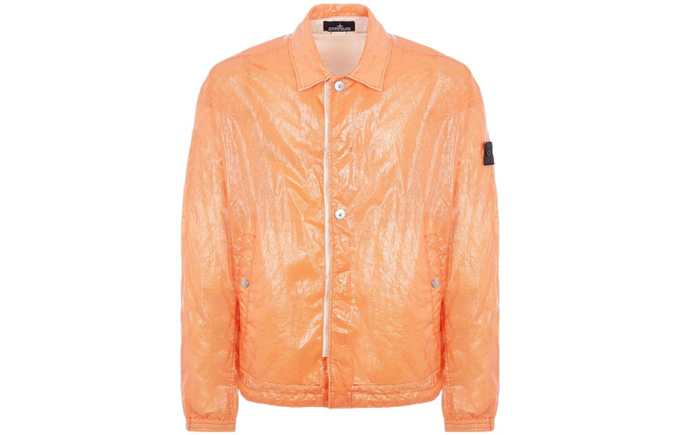 Stone Island SS22 Shadow Project Glossy Orange Jacket for Men 761940211-V0032
