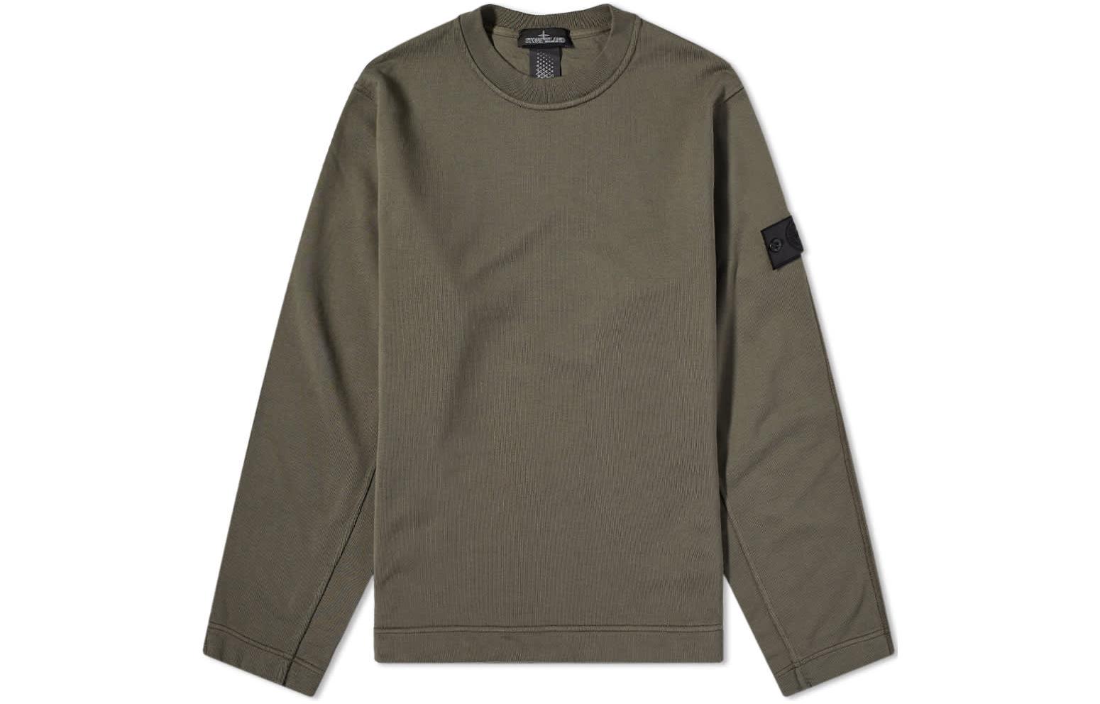 Stone Island SS22 Shadow Project Pullover Sweatshirt Army Green 761960319-V0068