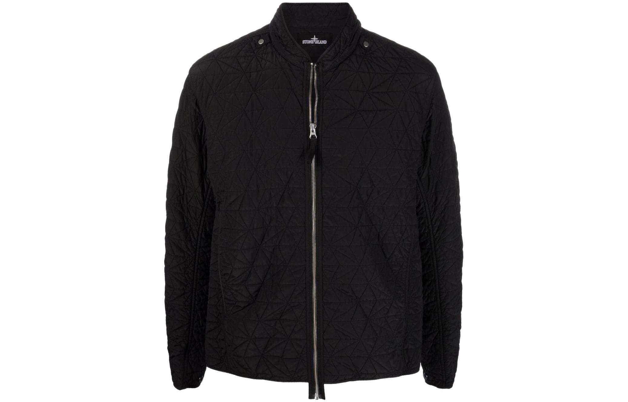 Stone Island SS22 Shadow Project Quilted Bomber Jacket Black Collection 761940814-V0029