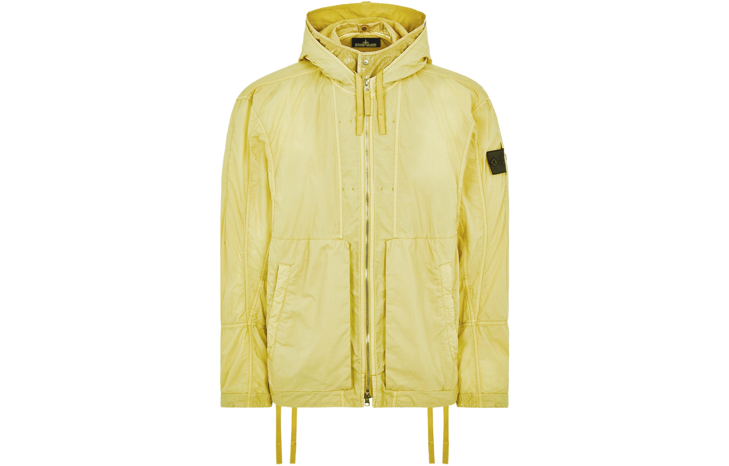 Stone Island SS22 Shadow Project Yellow Hooded Zip-Up Jacket 761940922-V2030