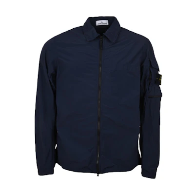 Stone Island SS22 Side Logo Zip Jacket Navy Blue for Men 761510502-V0020