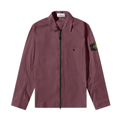 Stone Island SS22 Single Pocket Badge Long-Sleeve Jacket Maroon 761512619-v0011