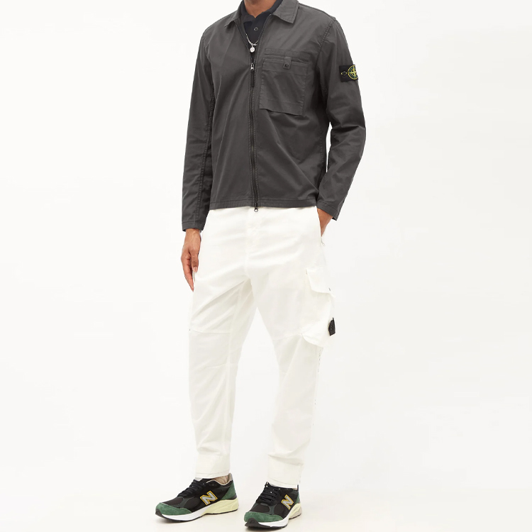 Stone Island SS22 Single Pocket Embroidered Long Sleeve Jacket Dark Gray 761512619-V0065 圖 3