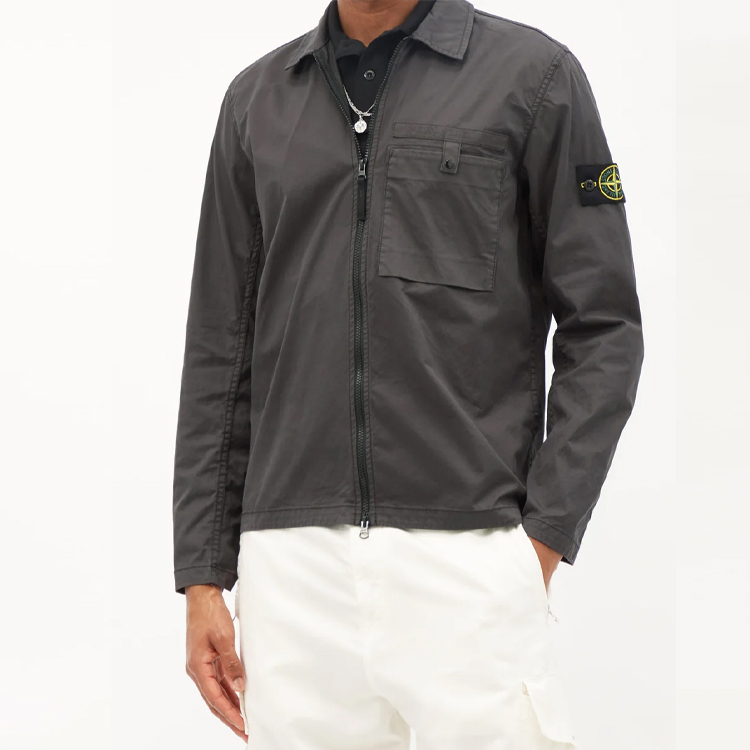 Stone Island SS22 Single Pocket Embroidered Long Sleeve Jacket Dark Gray 761512619-V0065 圖 4