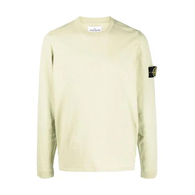 Stone Island SS22 Small Logo Patch Pullover Sweatshirt Light Green 7615532B9-V0052