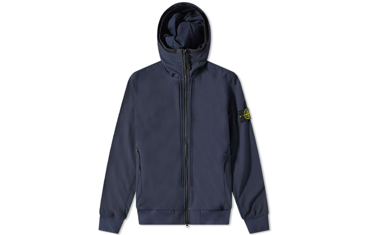 Stone Island SS22 Soft Shell-R Navy Windproof Waterproof Breathable Jacket Men 761540427-V0020