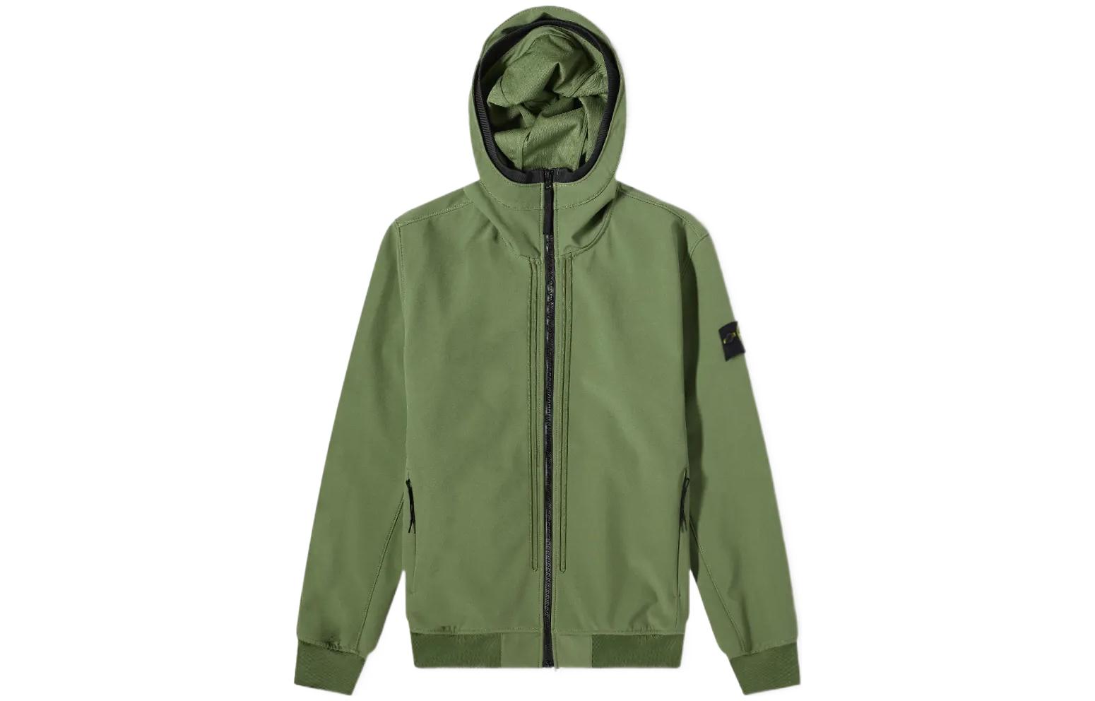 Stone Island SS22 Soft Shell-R Windproof Waterproof Jacket Military Green 761540427-V0058