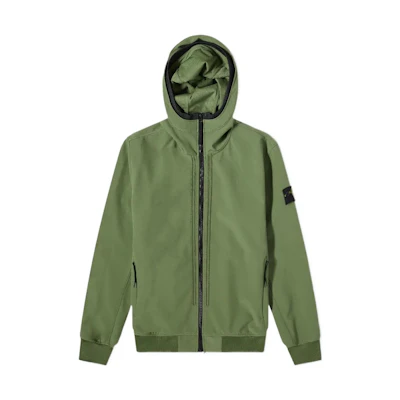 Stone Island SS22 Soft Shell-R Windproof Waterproof Jacket Military Green 761540427-V0058