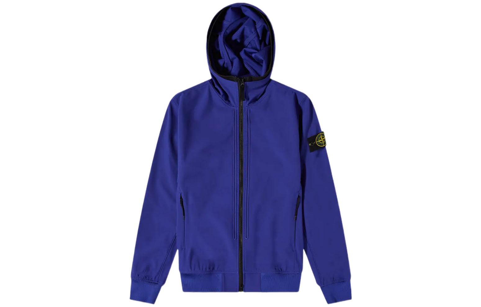 Stone Island SS22 Soft Shell-R Windproof Waterproof Breathable Jacket - Blue 761540427-V0022