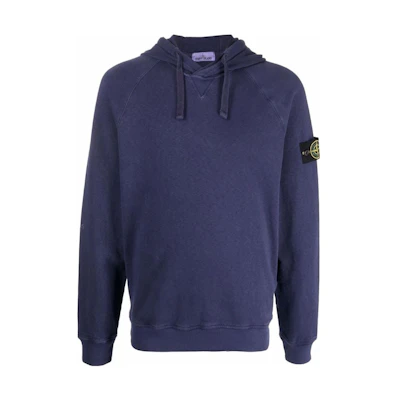 Stone Island SS22 Solid Badge Logo Sweatshirt Blue - 761562160-V0127