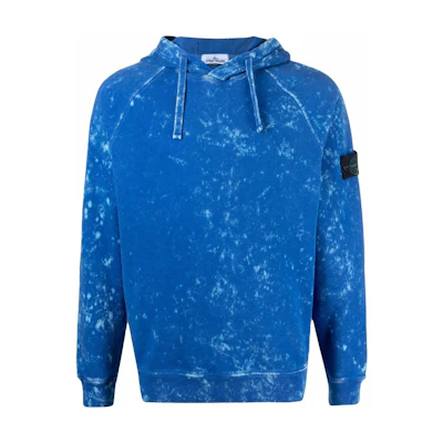 Stone Island SS22 Solid Color Bleached Badge Sweatshirt Blue 761561338-V0022