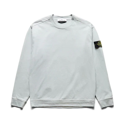 Stone Island SS22 Solid Color Crewneck Long Sleeve Sweatshirt Grey 771563750-V0061