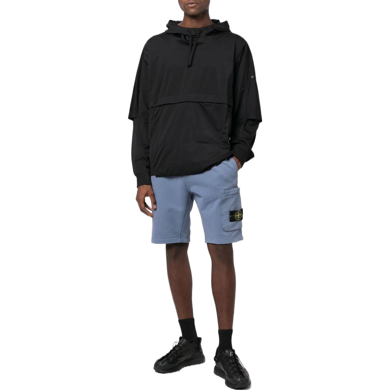 STONE ISLAND SS22 Solid Color Drawstring Cargo Shorts Men’s Blue 771564620-V0024 圖 3