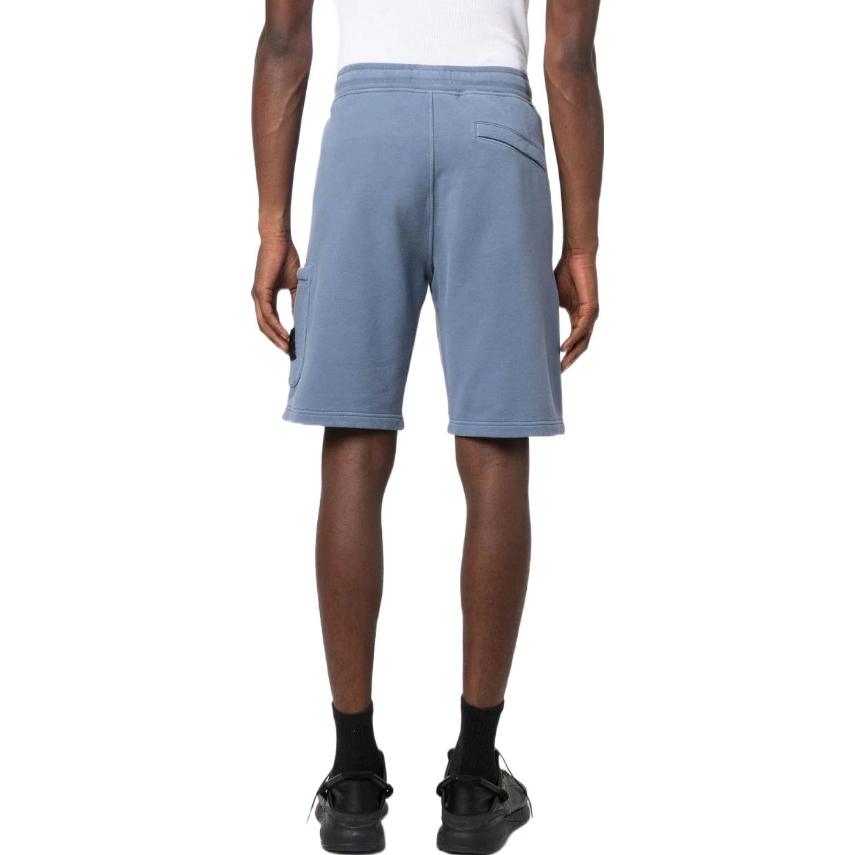 STONE ISLAND SS22 Solid Color Drawstring Cargo Shorts Men’s Blue 771564620-V0024 圖 4