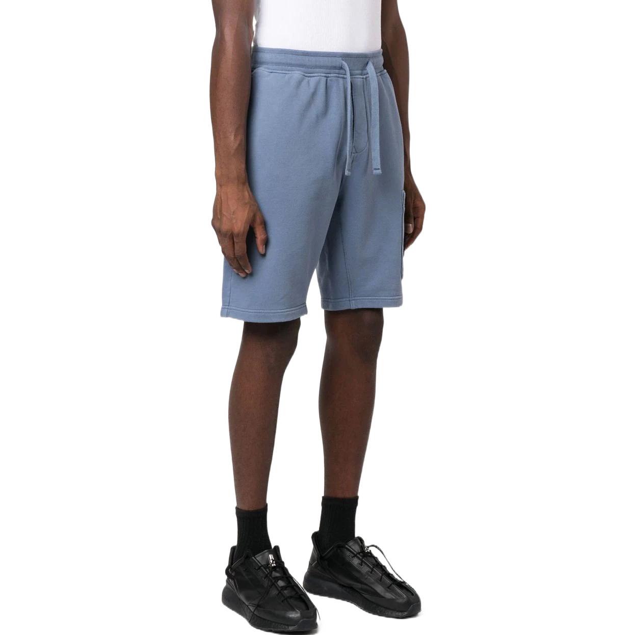 STONE ISLAND SS22 Solid Color Drawstring Cargo Shorts Men’s Blue 771564620-V0024 圖 5